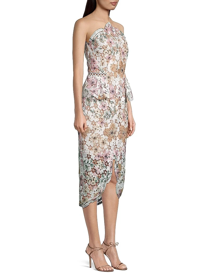 Times Peplum Lace Midi-Dress