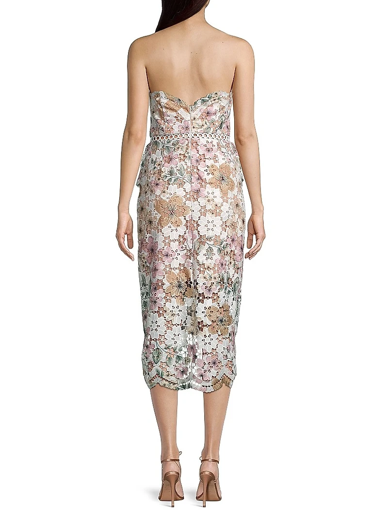 Times Peplum Lace Midi-Dress