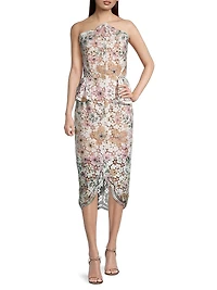 Times Peplum Lace Midi-Dress