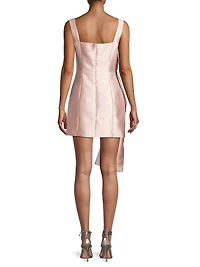 Corsage Satin Bow Minidress