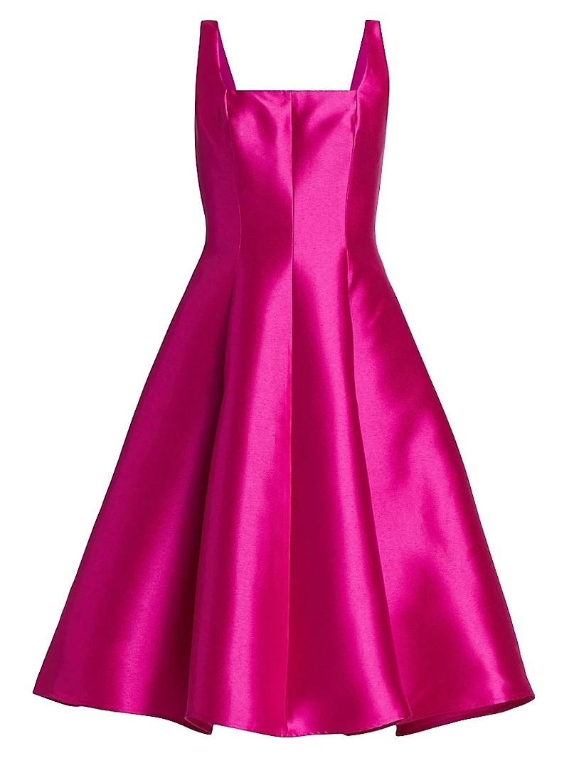 Mikado Paneled Midi-Dress