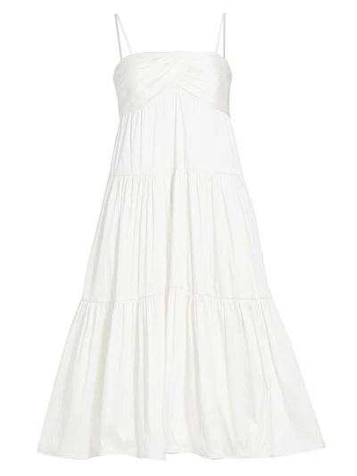 Satin Trapeze Midi-Dress