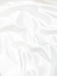 Draped Off-The-Shoulder Satin Midi-Dress