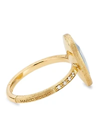 Siviglia 18K Yellow Gold, Aquamarine & 0.06 TCW Diamond Ring