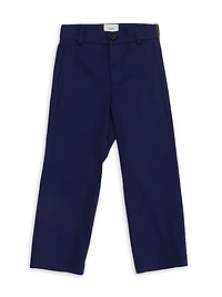 Little Boy's & Logo Tape Cotton-Blend Pants