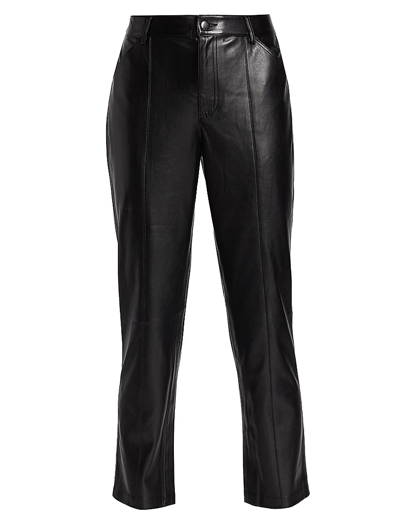 Vegan Leather Cropped Pants
