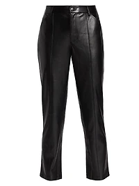 Vegan Leather Cropped Pants