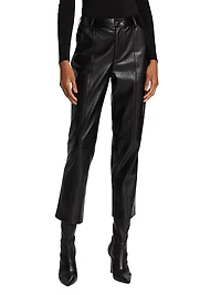 Vegan Leather Cropped Pants
