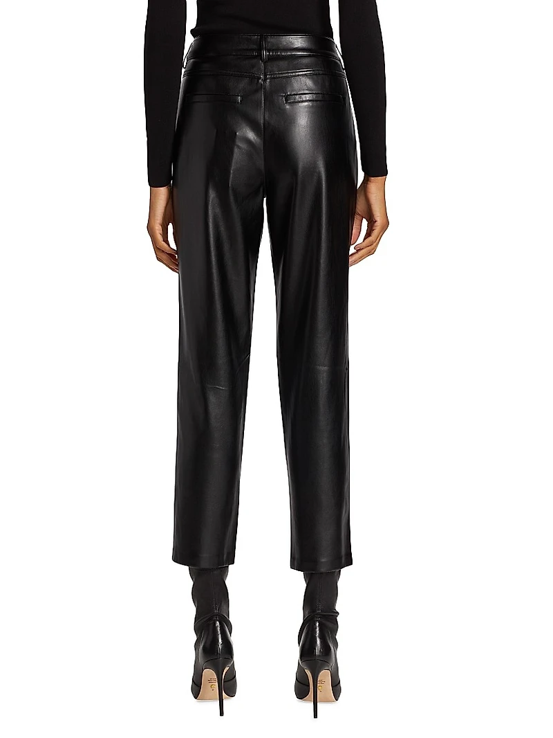 Vegan Leather Cropped Pants