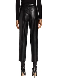 Vegan Leather Cropped Pants