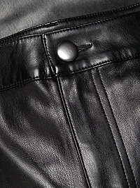 Vegan Leather Cropped Pants