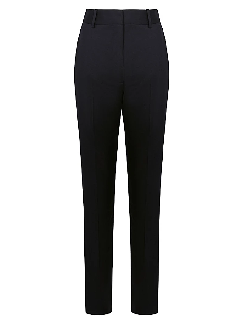 Haisley Wool-Blend Straight-Leg Pants