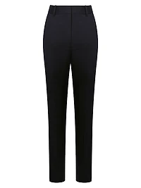 Haisley Wool-Blend Straight-Leg Pants