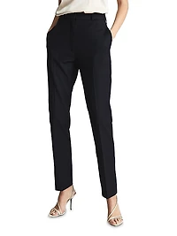 Haisley Wool-Blend Straight-Leg Pants