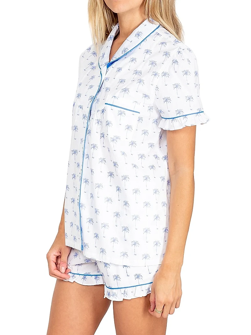 Women's Palm Tree Shirt + Boxer Short Set