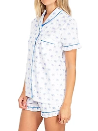 Women's Palm Tree Shirt + Boxer Short Set