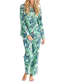 Women's Martinique Banana Leaf Long PJ Set