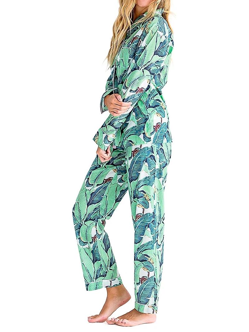 Women's Martinique Banana Leaf Long PJ Set
