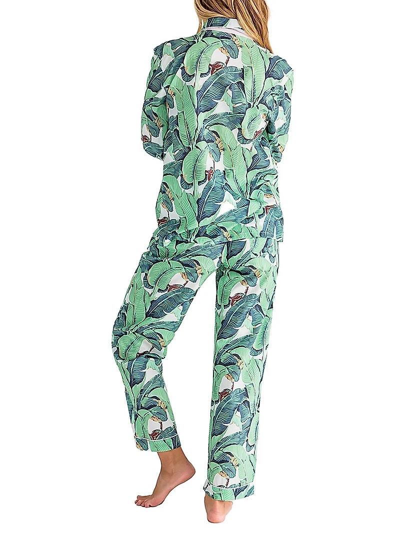 Women's Martinique Banana Leaf Long PJ Set