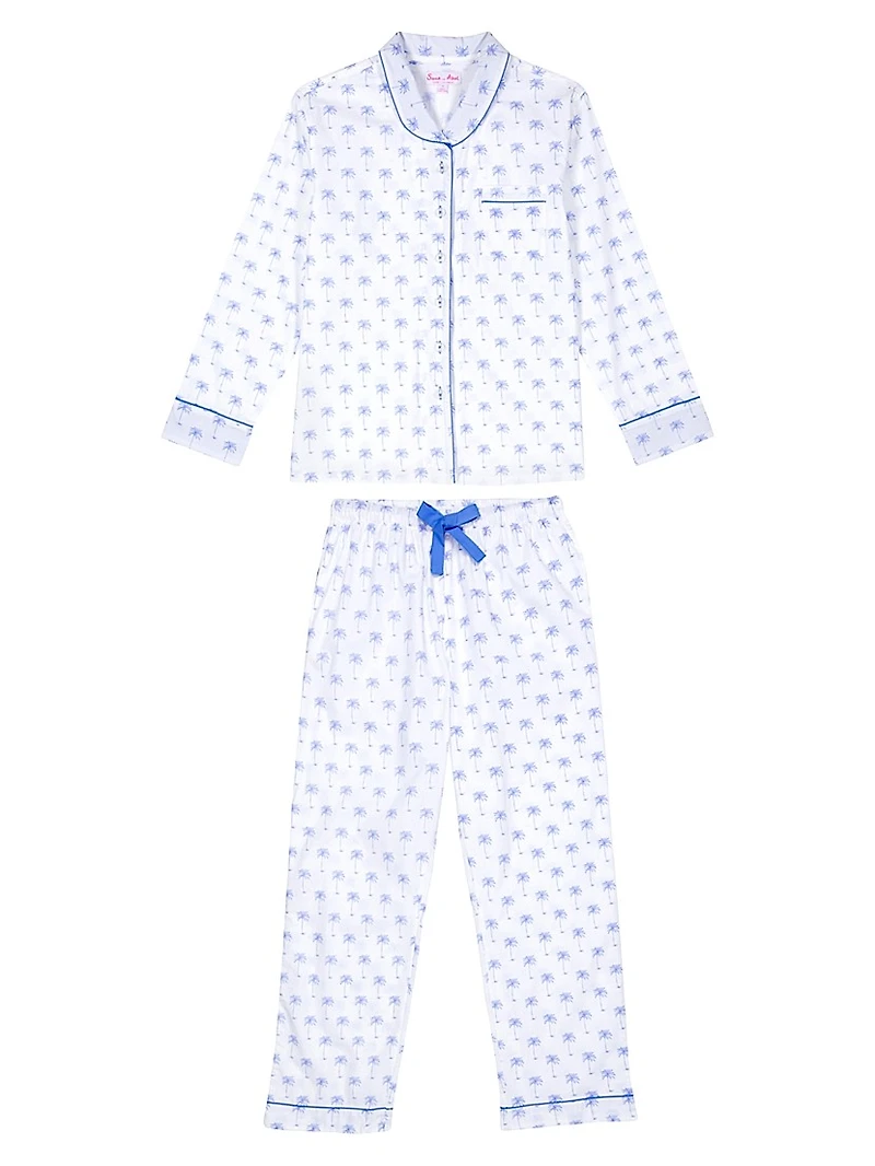 Women's Palm Tree Long PJ Set