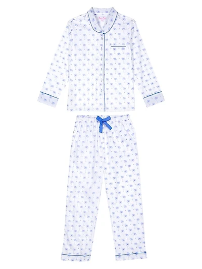 Women's Palm Tree Long PJ Set