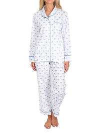 Women's Palm Tree Long PJ Set