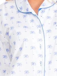 Women's Palm Tree Long PJ Set