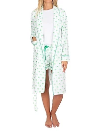 Women's Blue Palm Tree Robe