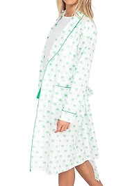 Women's Blue Palm Tree Robe