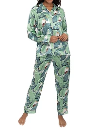 Women's Banana Leaf Shirt + PJ Pant Set