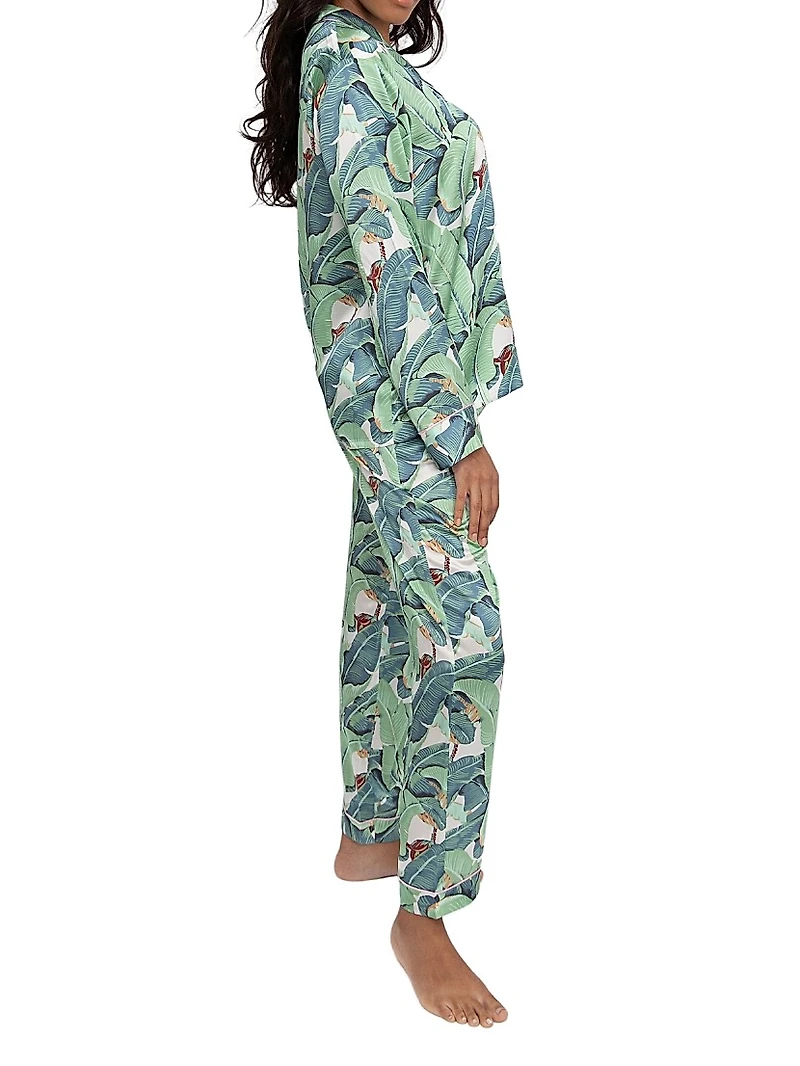 Women's Banana Leaf Shirt + PJ Pant Set