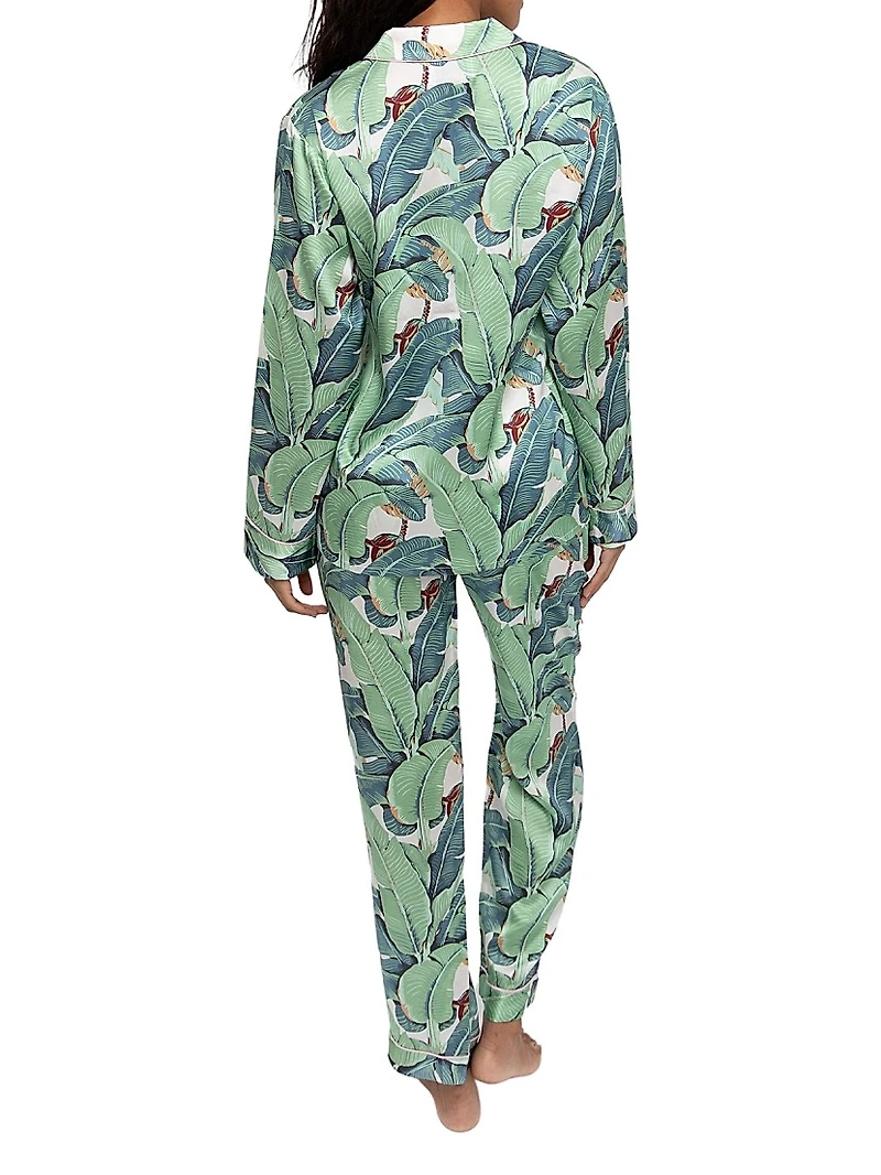 Women's Banana Leaf Shirt + PJ Pant Set