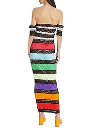Prism Collection Colorblocked Lace Maxi Dress