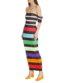 Prism Collection Colorblocked Lace Maxi Dress