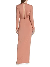 Emmit Draped Jersey Gown