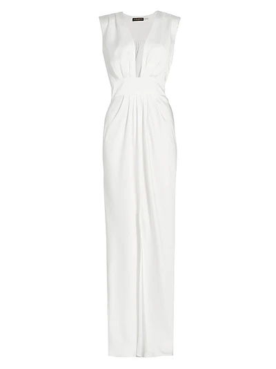 Quinn V-Neck Satin Gown