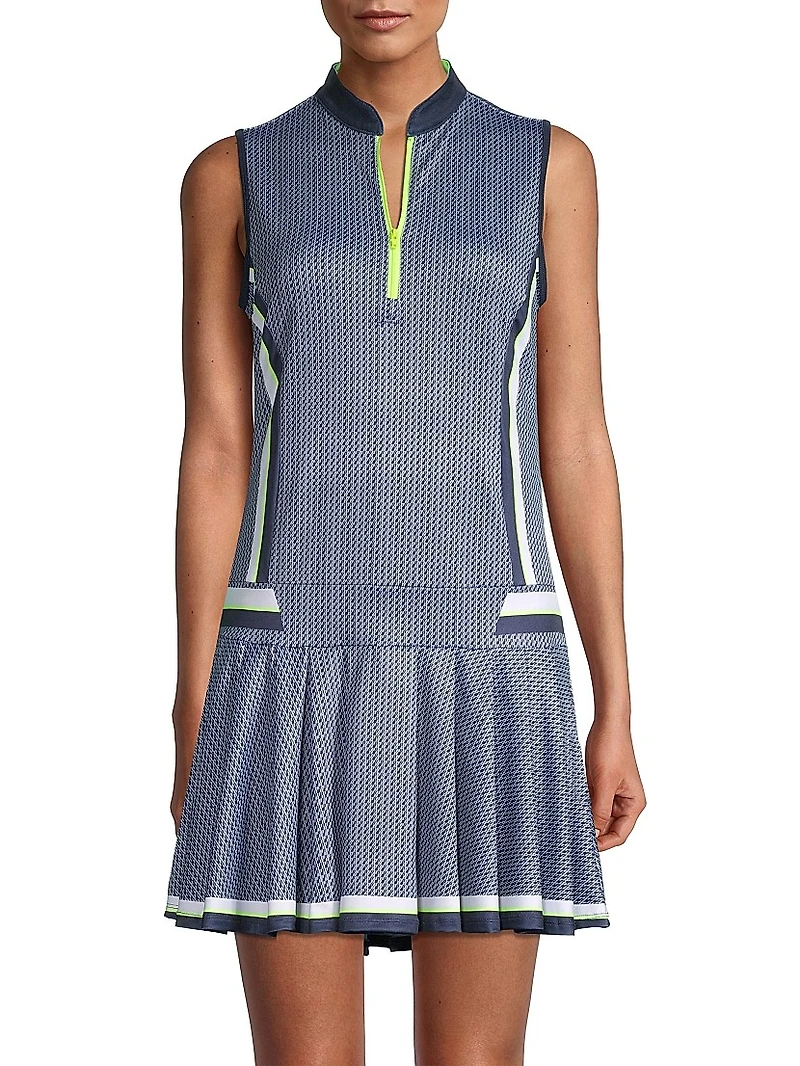 Core Fast Paced Printed Jersey Golf Dress