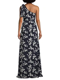 Chelsea Floral One-Shoulder Gown