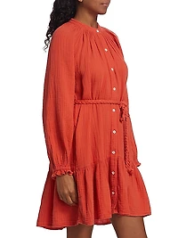 Rainey Belted Cotton Dress