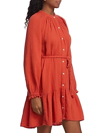 Rainey Belted Cotton Dress
