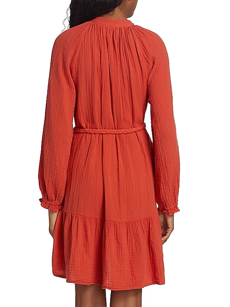 Rainey Belted Cotton Dress