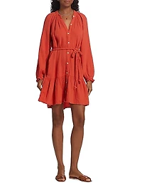 Rainey Belted Cotton Dress