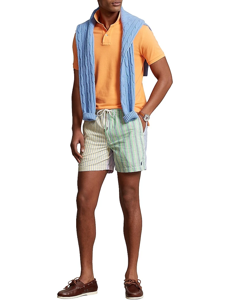 Stripe Cotton Shorts