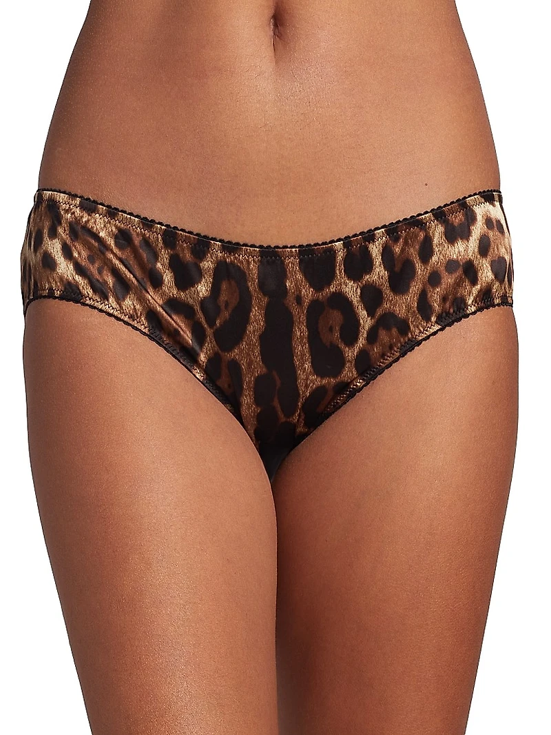 Leopard Silk Hipster Brief