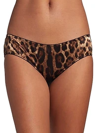 Leopard Silk Hipster Brief