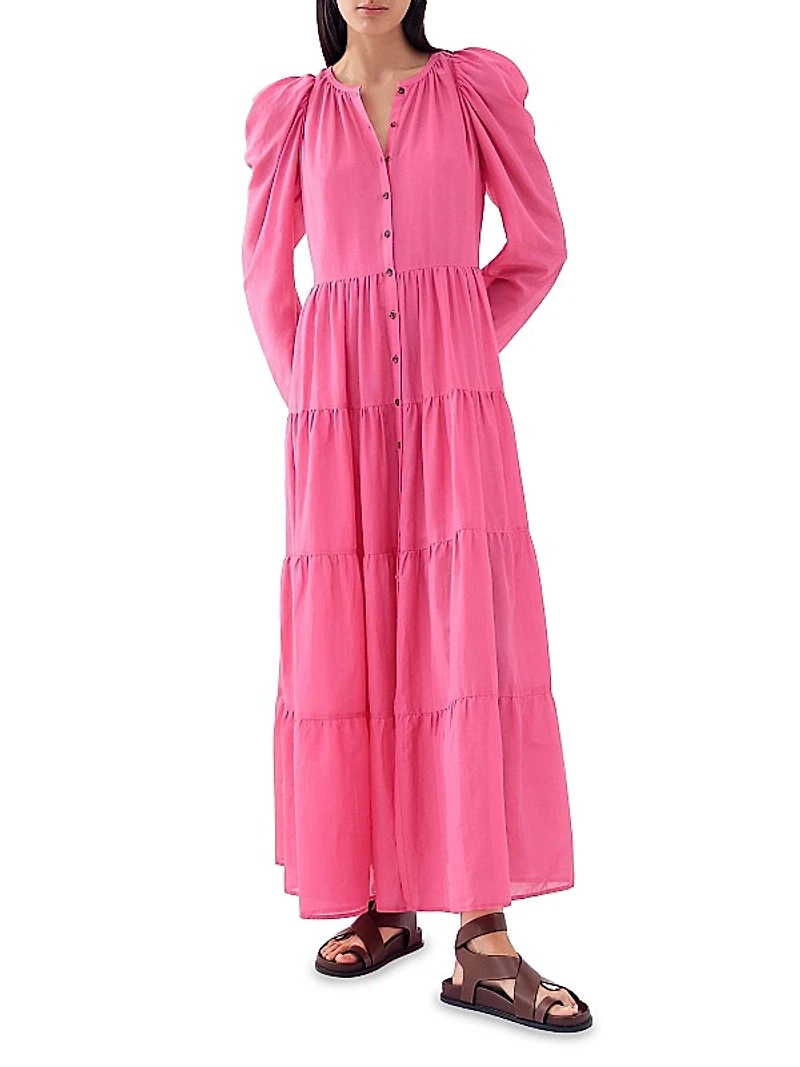 Willa Cotton & Silk Maxi Dress