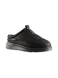 Quilted Nylon Mule Slippers