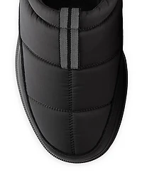Quilted Nylon Mule Slippers