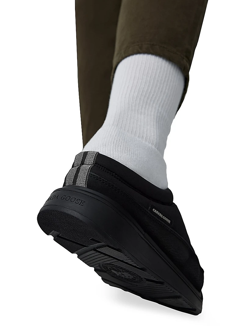 Quilted Nylon Mule Slippers