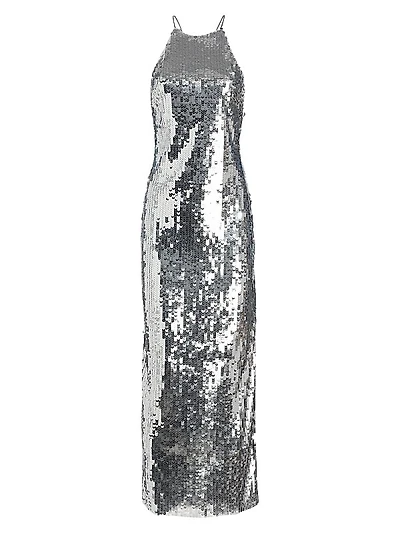 Zazzle Sequin Mesh Maxi Dress